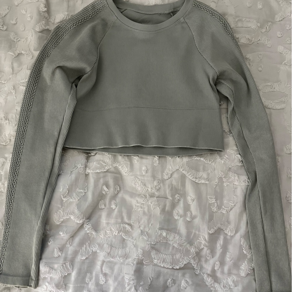 Aerie Offline Cropped Long-sleeve Workout Top